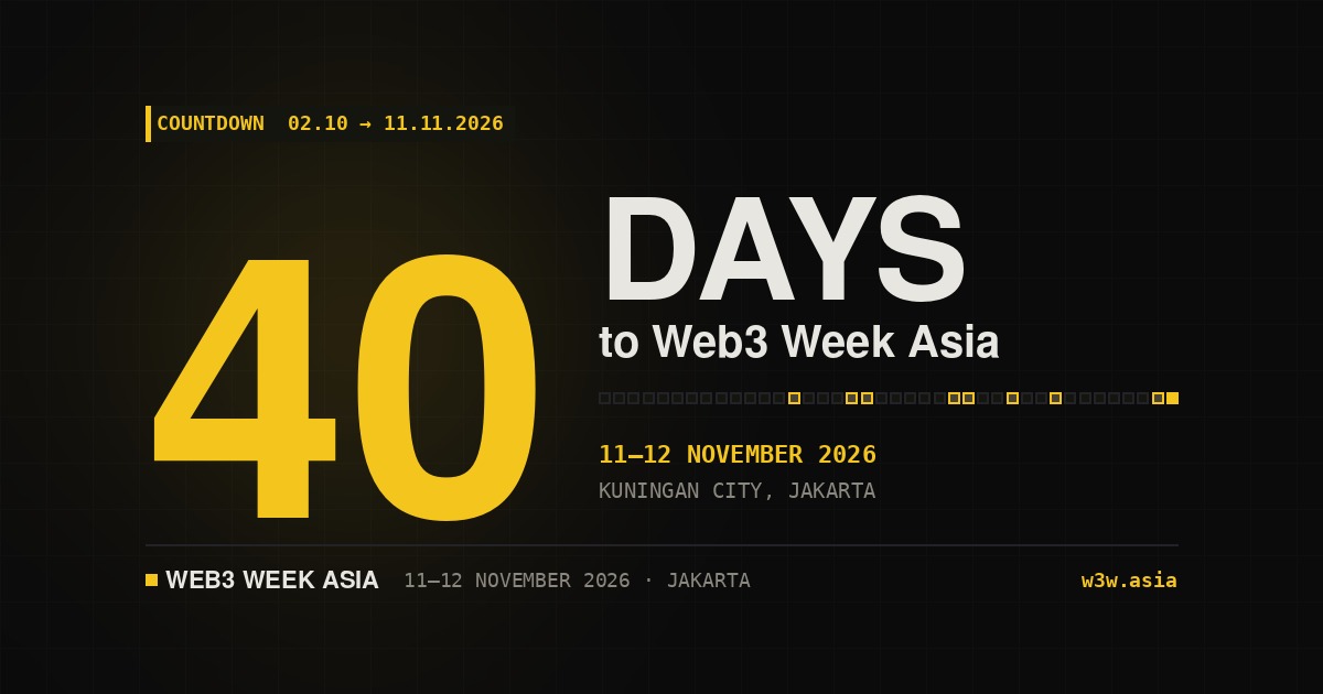 Web3 Week Asia in 40 Days: What Changes Before Jakarta | W3W