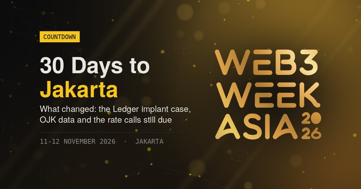 Web3 Week Asia in 30 Days: What Changed | W3W